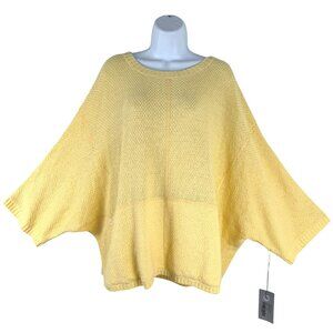 Habitat Summer Pocket Poncho Sweater M/L Daisy Yellow Oversized NWT FS-1366